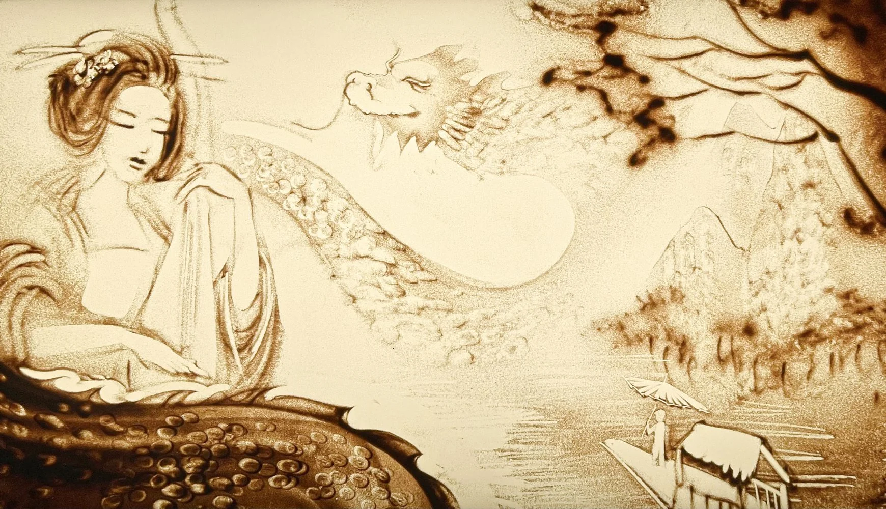Sand Elf – Sandanimationskünstlerin – Sandkunst